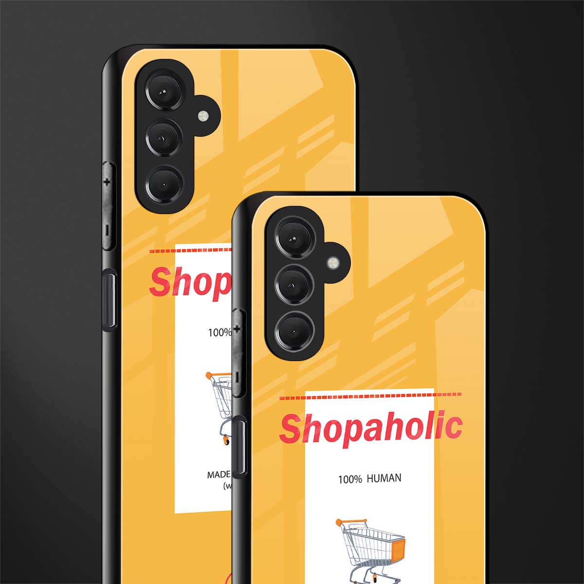 shopaholic back phone cover | glass case for samsun galaxy a24 4g