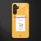 shopaholic back phone cover | glass case for samsun galaxy a24 4g
