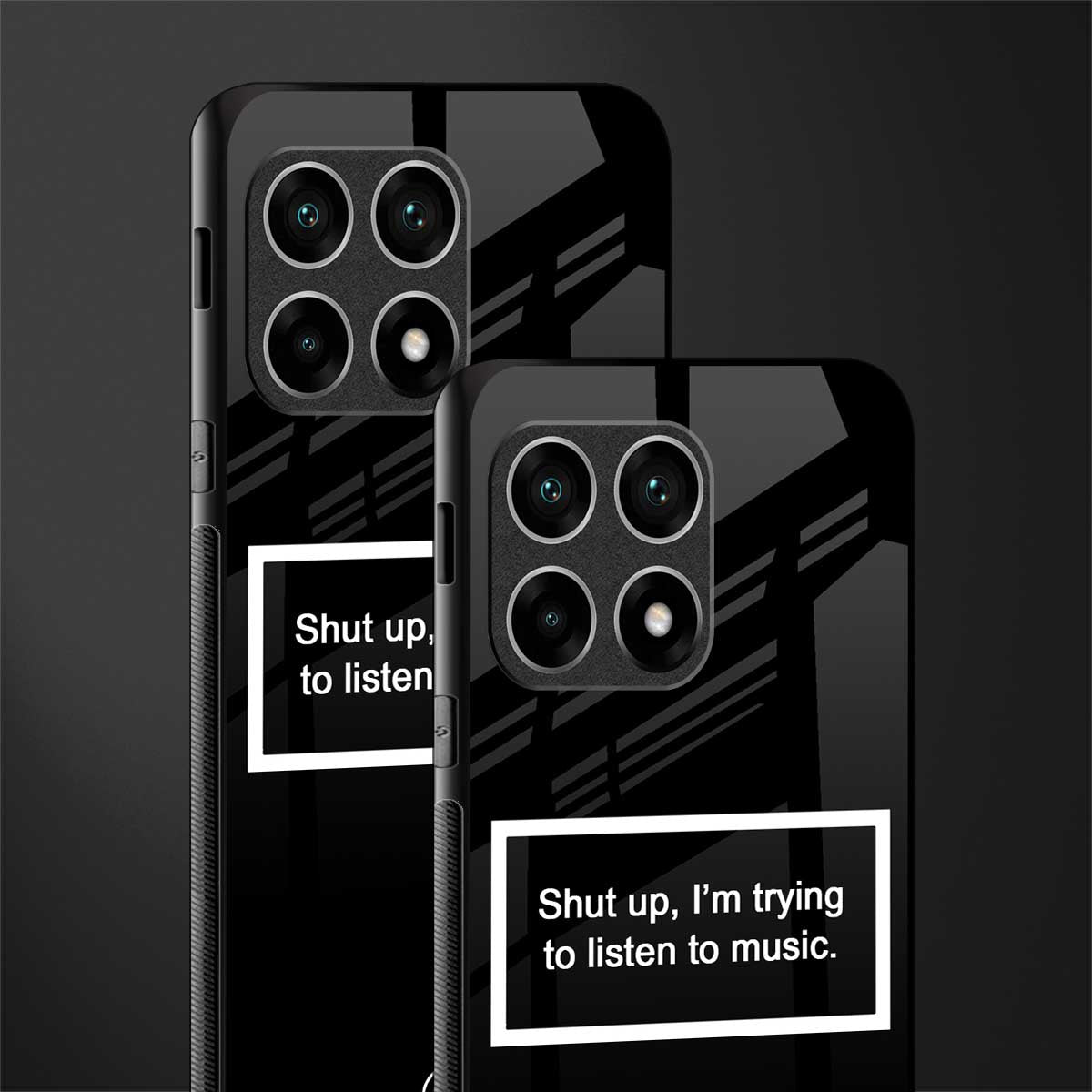 shut up and listen to music black glass case for oneplus 10 pro 5g image-2