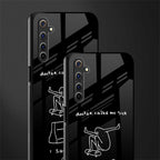 sick skateboarder black doodle glass case for realme 6i image-2