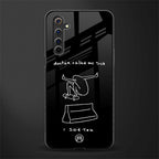 sick skateboarder black doodle glass case for realme 6i image