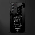 sick skateboarder black doodle glass case for samsung galaxy s21 ultra image