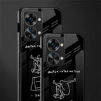 sick skateboarder black doodle glass case for phone case | glass case for oneplus nord 2t 5g
