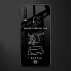 sick skateboarder black doodle glass case for vivo y12 image
