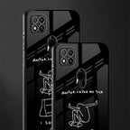 sick skateboarder black doodle glass case for redmi 9c image-2