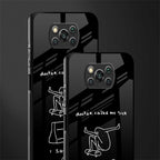 sick skateboarder black doodle glass case for poco x3 pro image-2
