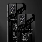 sick skateboarder black doodle glass case for samsung galaxy f62 image-2
