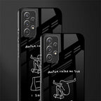 sick skateboarder black doodle glass case for samsung galaxy a72 image-2