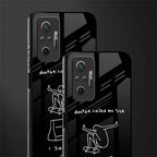 sick skateboarder black doodle glass case for redmi note 10 pro image-2
