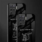 sick skateboarder black doodle glass case for oppo f19 pro image-2
