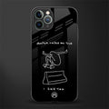 sick skateboarder black doodle glass case for iphone 11 pro max image