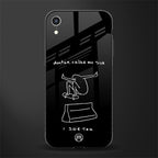 sick skateboarder black doodle glass case for iphone xr image