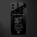 sick skateboarder black doodle glass case for iphone x image