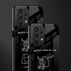sick skateboarder black doodle back phone cover | glass case for samsung galaxy a13 4g