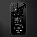 sick skateboarder black doodle back phone cover | glass case for samsung galaxy a13 4g