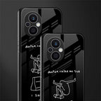 sick skateboarder black doodle back phone cover | glass case for oppo f21 pro 5g