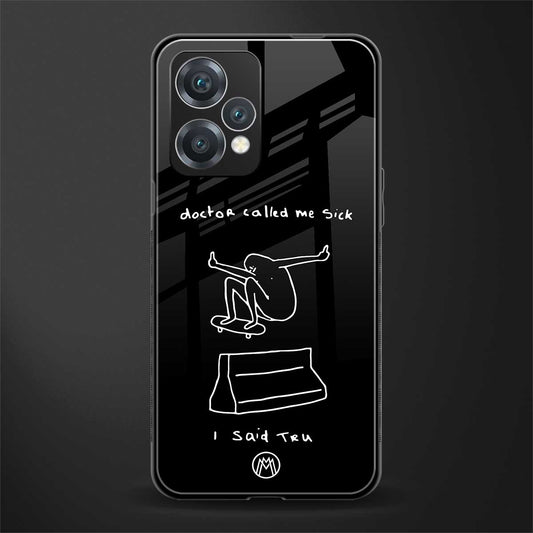 sick skateboarder black doodle back phone cover | glass case for oneplus nord ce 2 lite 5g
