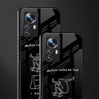 sick skateboarder black doodle back phone cover | glass case for xiaomi 12 pro