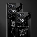 sick skateboarder black doodle back phone cover | glass case for oppo reno 8