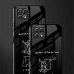 sick skateboarder black doodle back phone cover | glass case for samsung galaxy f42
