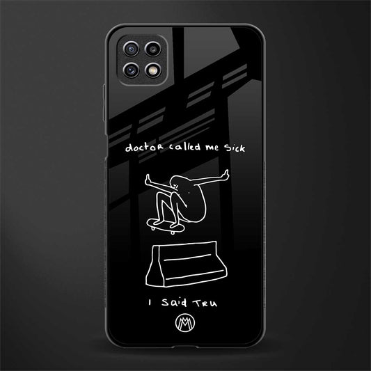 sick skateboarder black doodle back phone cover | glass case for samsung galaxy f42