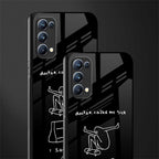 sick skateboarder black doodle back phone cover | glass case for oppo reno 5