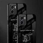 sick skateboarder black doodle back phone cover | glass case for vivo y72