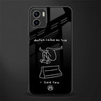 sick skateboarder black doodle back phone cover | glass case for vivo y72