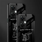 sick skateboarder black doodle back phone cover | glass case for oneplus nord ce 3 lite