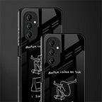 sick skateboarder black doodle back phone cover | glass case for samsung galaxy a14 5g