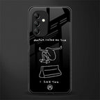 sick skateboarder black doodle back phone cover | glass case for samsung galaxy a14 5g