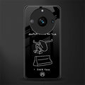sick skateboarder black doodle back phone cover | glass case for realme 11 pro 5g
