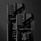 sick skateboarder black doodle back phone cover | glass case for samsun galaxy a24 4g