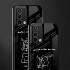 sick skateboarder black doodle back phone cover | glass case for oppo a74 4g
