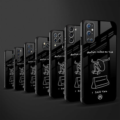 sick skateboarder black doodle back phone cover | glass case for samsung galaxy a23