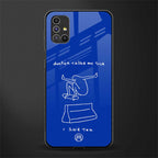 sick skateboarder blue doodle glass case for samsung galaxy m31s image