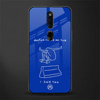sick skateboarder blue doodle glass case for oppo f11 pro image