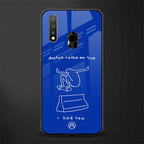 sick skateboarder blue doodle glass case for vivo u20 image