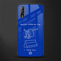 sick skateboarder blue doodle glass case for vivo z1x image