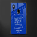 sick skateboarder blue doodle glass case for vivo v15 image