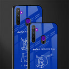 sick skateboarder blue doodle glass case for realme 5 image-2