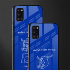sick skateboarder blue doodle glass case for samsung galaxy a31 image-2