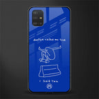 sick skateboarder blue doodle glass case for samsung galaxy a51 image