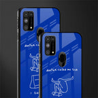 sick skateboarder blue doodle glass case for samsung galaxy f41 image-2