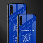 sick skateboarder blue doodle glass case for samsung galaxy a30s image-2