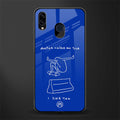 sick skateboarder blue doodle glass case for samsung galaxy m10s image