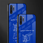 sick skateboarder blue doodle glass case for samsung galaxy note 10 plus image-2