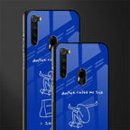 sick skateboarder blue doodle glass case for redmi note 8 image-2
