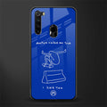 sick skateboarder blue doodle glass case for redmi note 8 image