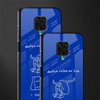 sick skateboarder blue doodle glass case for poco m2 pro image-2